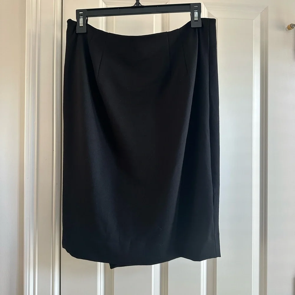 White House Black Market Asymmetrical Black Skirt - Picture 2 of 5
